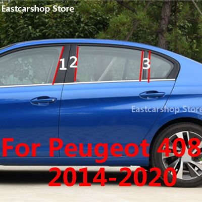 สำหรับ Peugeot 408รถ B C เสากลางคอลัมน์หน้าต่างพีซีเชือกยาวของตกแต่งสติกเกอร์2020 2019 2018 2017 2016 2015 2010-2014