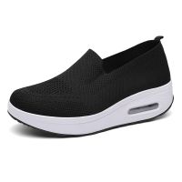 Breathable Knitted Fashion Platform Sports Shoes For Women 869