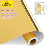 EROCACA 12 X3ft/30x100cm Mirror Metalic Adhesive Vinyl Roll Permanent Sticker Film Vinyl for Cricut Maker Glass Wall Decoration