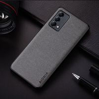 Case For Realme GT Master Edition Funda Fashion Simple Design Solid Color Textile Leather Shockproof Protective Back Cover Coque