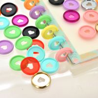 《   CYUCHEN KK 》100Pcs Macaroon สี Discbound Notebook Mushroom Discs T Hole Binding Rings Buckle Disc Binding Discs Planner อุปกรณ์เสริม