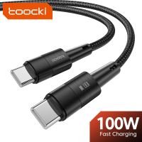 （A New sale） Toocki 100W USB C ไปยังประเภทสายชาร์จชาร์จไฟเร็วสาย PD สำหรับ Xiaomi POCO F4 Macbook Oneplus