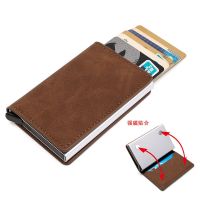 New Magnetic Self-Elastic Card Holder Ultra-Thin Aluminum Alloy Anti-Theft Card Holder Mens Business Multifunctional Wallet 【OCT】