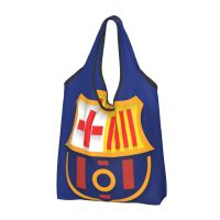 ช้อปปิ้งนำมาใช้ใหม่พกพาพับได้สำหรับกระเป๋าช้อปปิ้งแบบพกพา FC Barcelona (38*64ซม.)