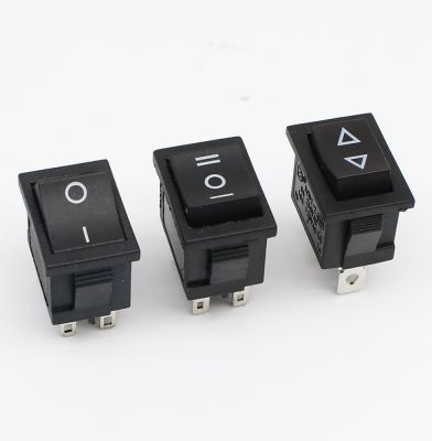 1PCS KCD1 Mini Black 3 Pin / 6 pin On/Off/On Rocker Switch AC 6A/250V10A/125V