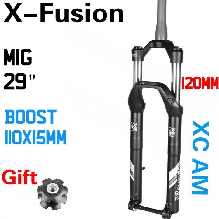 x-fusion-ตะเกียบโช๊คด้านหน้าจักรยานเสือภูเขา-rc32-27-5-29นิ้วล็อคด้วยตนเองระยะไกล110x15mm-32mm-130mm-ท่องเที่ยว