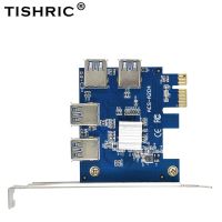 【Chat-support】 System Zone Titric PCI Expresser PCI-E 1ถึง4อะแดปเตอร์1x เป็น16X1ถึง4 USB 3.0สล็อตตัวคูณฮับสำหรับการทำเหมืองแร่แบบ BTC