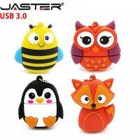 JASTER High Speed USB 3.0 Penguin Owl Fox Cartoon Pen Drive USB4GB 8GB 16GB 32GB 64GB 128GB Animal Shape Memory Stick Gift