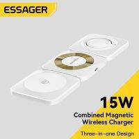 2023สินค้าใหม่รองรับ Carregador Magnético Sem Fio, Estação De Caramento Rápara 14, 13, 12 Pro Max, Watch, 8, 7, Airpods, 15W, 3 Em 1