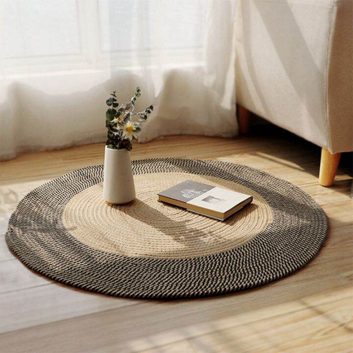 japanese-style-woven-carpet-jute-round-floor-mat-simple-coffee-table-mats-bedroom-living-room-sofa-floor-rugs