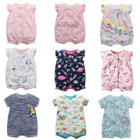 Newborn bodysuit baby babies clothes short sleeve cotton printing infant clothing 1pcs 0-24 Months