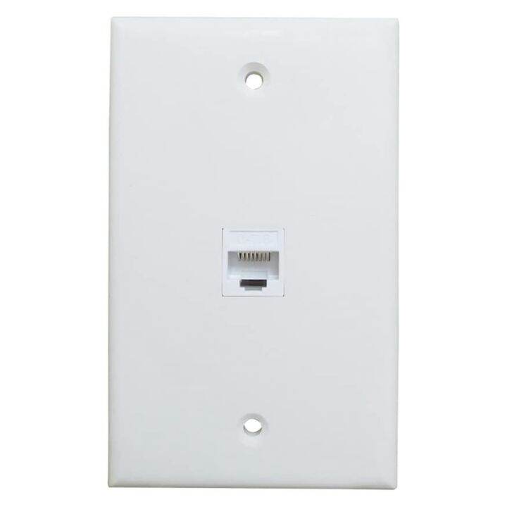 1-Port Ethernet Wall Plate, Keystone Jack Wall Plate with RJ45 Keystone ...