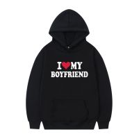 I Love My Boyfriend Printing Popula Women Hoodies Sweatshirt Gothic Winter Pullover Fashion Long Sleeve Men/Women Hoody