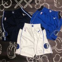 ขายเสื้อผ้าบาสเกตบอลสูง Hot Pressed Basketball Pants NBA Dallas Mavericks Pants Pocket Casual Training Shorts fitness Sportswear