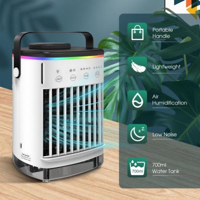 【jw】❒❅☄  2H/4H/6H/8H Timing Air Cooler with Handle Night Cooling 4 Speeds Large USB Conditioner 선풍기