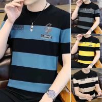 CODiy085671 Boys T-Shirt Striped Short T Short-Sleeved Mens Summer Street Wear Loose Trendy Ins Half-Sleeved Shirt Top