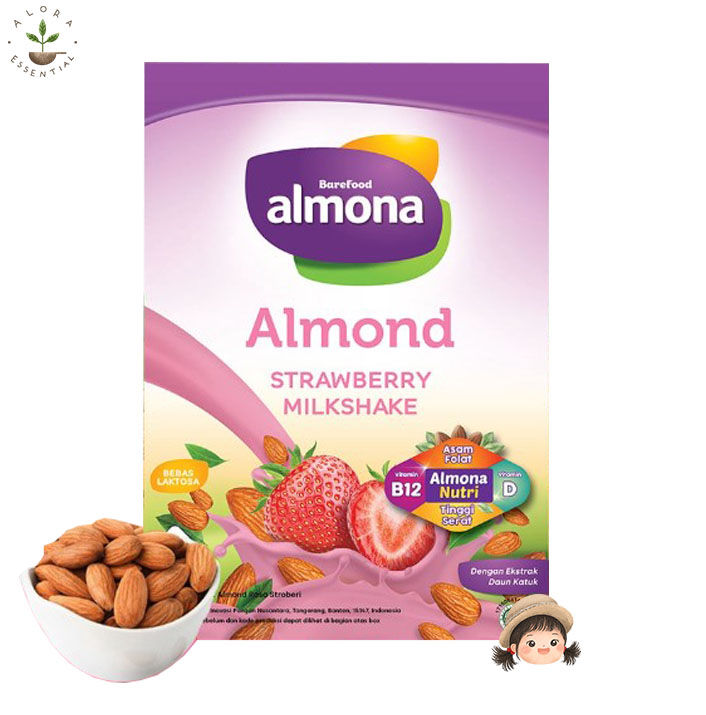 Barefood Almona Almond Milk Powder Strawberry Milkshake Asi Booster Lazada Indonesia 1401