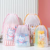 PE Dinosaur Bundle Pocket Plastic Drawstring Bag Frosted Shoes Travel Storage Bag Transparent Clothes Socks Shoes Plastic Bag