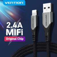 【COD】Vention สาย USB 2.0 A ถึง Lightning ได้รับการรับรอง MFi 2.4A สายชาร์จเร็ว 480Mbps Fast Date Transmission Cable สำหรับ iPhone 13 iPad iPod USB 2.0 A ไปยังสาย Lightning Gary