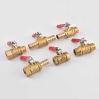 ❂ 6mm 8mm 10mm 12mm Hose Barb x 1/8 quot; 1/4 quot; 3/8 quot; 1/2 quot; BSP Thread Two Way Brass Pneumatic Shut Off Ball Valve Pipe Fitting Connector