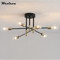 Modern Nordic E27 Black Gold LED Ceiling Chandelier Indoor Light Fixtures For Bedroom Living Room Decorative Lamp Ceiling lights