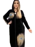 Gaun Pesta Abaya Bertudung มุสลิม Maroko Ramadhan Gaun Panjang Malam Berlian Kaftans Dubai Wanita Jubah Lebaran Vestidos Abayas