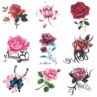 【YF】 10/20/30/50Pcs Waterproof Temporary Tattoo Sticker Removable Body Art Butterfly Flower Women Men Fashion Stickers