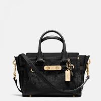 COACH SWAGGER 20 IN PEBBLE LEATHER STYLE NO.36235 (BLACK)