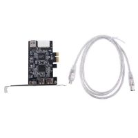 PCIe 3 พอร์ต Firewire เคเบิลการ์ดเอ็กซ์แพนชัน PCI Express 1394B &amp; 1394A TI XIO2213B