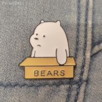 Cartoon Cute Animal White Bear Brooch Enamel Metal Pin Size About 0.9x0.9 Inch Weight 4.2g