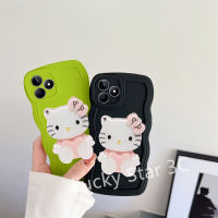 เคสโทรศัพท์พร้อมส่งเคส Realme C53 C51 NFC เคส Phone Case น่ารักลายการ์ตูนกระจกเคทีเคสป้องกันด้านหลังโทรศัพท์ทรงคลื่นซิลิโคนนุ่มหลากสี