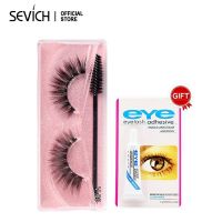 SEVICH False Eyelashes Curling Thick 1 With Glue Lash Set