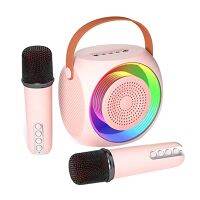 Portable Bluetooth Karaoke Speaker Machine With 2 Microphones  Suitable For Birthday Gifts Home Parties Megaphones