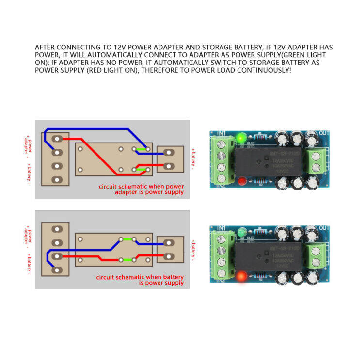 Power Supply Controller Module DC 12V 12A Battery Automatic Emergency