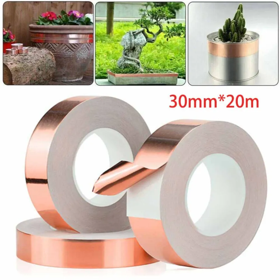 50mm*30M Adhesive Conductive Copper Slug Foil Tapes Repellent Guitar EMI  Shield