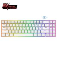 [Ready stock]RK71 Hotswappable RGB bluetooth 3.0 คีย์บอร์ด Gaming แป้นพิมพ์Mechanical  คีย์บอร์ดเกม 71Keys