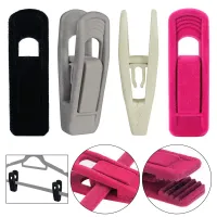 20 Pieces Velvet Hangers Clips Strong Finger Flocked Clip Perfect Use With Slim-line Useful Clothes Windproof Hook Clothespins Clothes Hangers Pegs