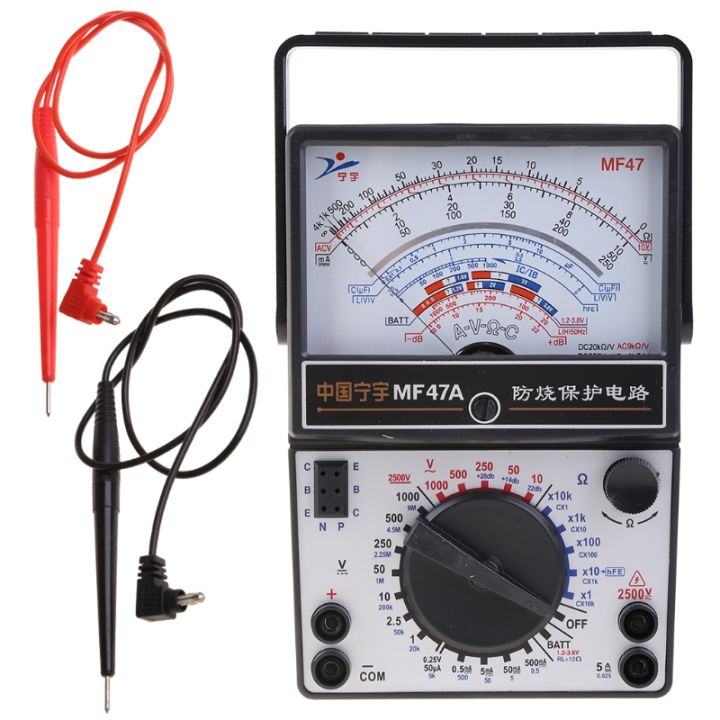 MF-47 Analog Multi Meters Volt Meter Ammeter Ohm Meter Battery