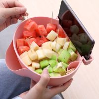 【CC】 Drain Baskets Fruit and Vegetable Filters with Holder Layer Plate Household