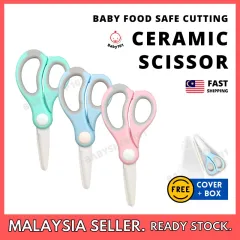 Hogokids Baby Food Scissors with Cover (Stainless Steel)