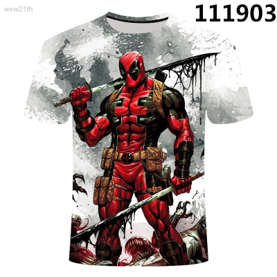 2023 Marvel Superhero Dead Pool 3d Printed T-shirt, Suitable for Both Men And Women Unisex