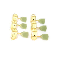 6pcs Open-Style Guitar Tuning Keys String Tuning Pegs Vintage Tuners Guitar Machine Head 3L3R with Mounting Screws for Folk Guitar and Electric Guitar