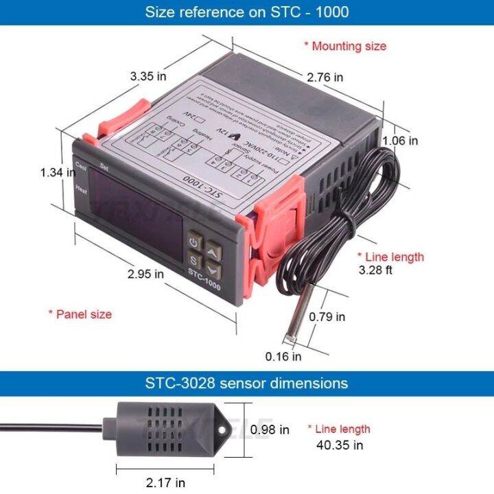 เทอร์โมมิเตอร์วัดอุณหภูมิเครื่องต้มไข่-stc-3028ตัวควบคุมความชื้นเทอร์โมสตัตดิจิตอล220vac-10a-ไฮโกรมิเตอร์12v-24v