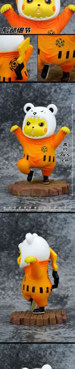 one-pieces-action-figures-ของเล่น-bepos-pikachu-bear-cross-dressing-hand-made-น่ารัก-gk-รุ่นตกแต่งวันเกิด-gift