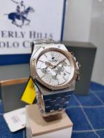 นาฬิกาข้อมือ Beverly Hills Polo Club Mens Chronograph Silver Dial Watch - TD-BP3051X.530