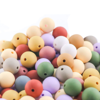 120 PCS Round Silicone Beads 15mm,Colorful Silicone Loose Beads,DIY Crafts Beads for Jewelry Making