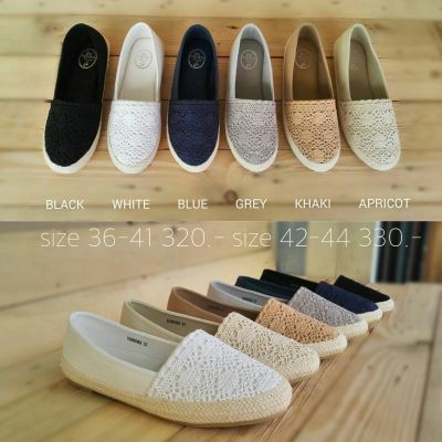 size 36-44 | Half lace soft bottom | รองเท้าผู้หญิงคัทชูลูกไม้ ส้นแบน คุณภาพดี