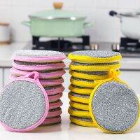 Double-sided Sponge for Washing Dishes and Pots Cleaning Household Non-stick Grease Removing Dishcloth 3Pcs