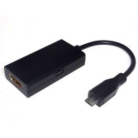 CKT ไมโคร USB ตัวผู้ MHL เป็น HDMI-เข้ากันได้อะแดปเตอร์ตัวเมียสายเคเบิลสำหรับสมาร์ทโฟน