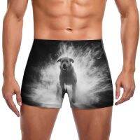 Dog Swimming Trunks Light Sketch  White Powder Durable Custom Swim Boxers Large Size Beach Man Swimwear Swimwear